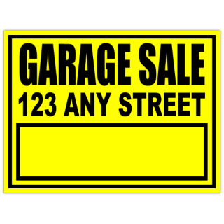 Garage Sale Sign Templates