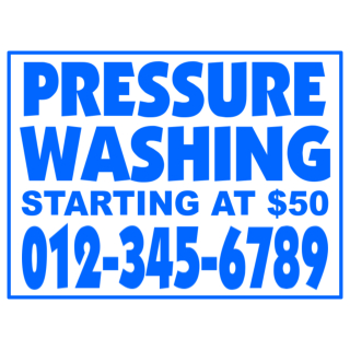 Pressure Washing Sign Templates