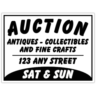 Auction Sign Templates